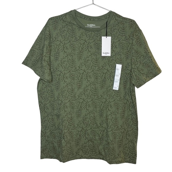 TARGET Goodfellow & Co Sage Fling Tee Shirt 2022 Botanical Floral Print - Picture 1 of 9